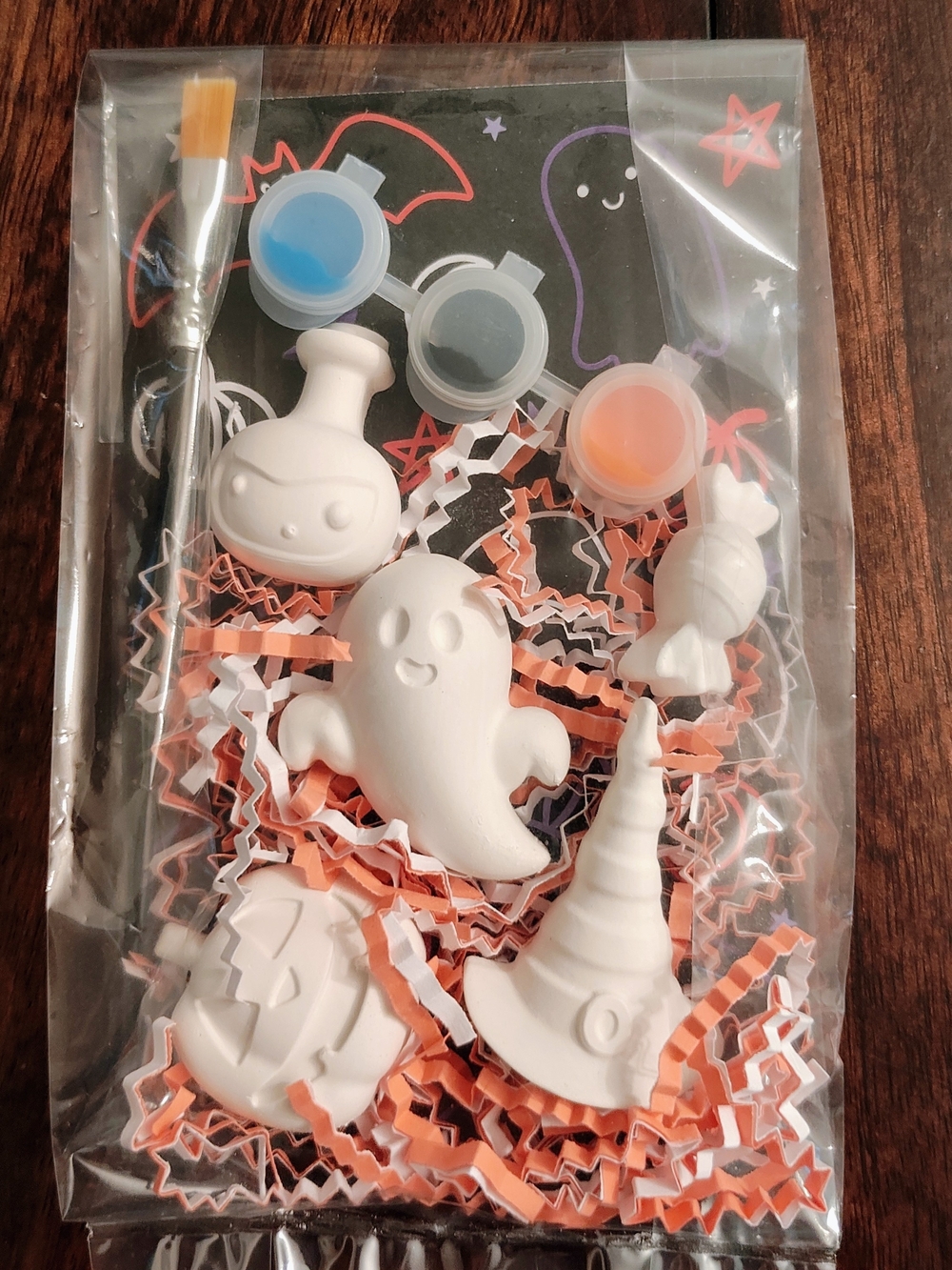 Halloween Mini Paint-Your-Own Favor Set - White Ghost & Assorted Shapes